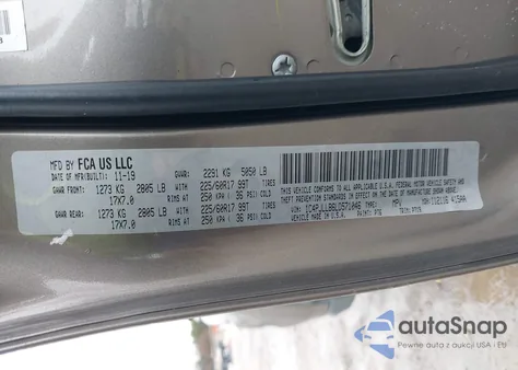 2020 Jeep Cherokee Latitude Plus Fwd z USA, uszkodzony, nr VIN 1C4PJLLB6LD571046